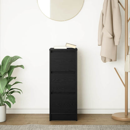 vidaXL Sideboard Black Oak 29.5x34x76 cm Engineered Wood