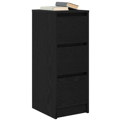 vidaXL Sideboard Black Oak 29.5x34x76 cm Engineered Wood