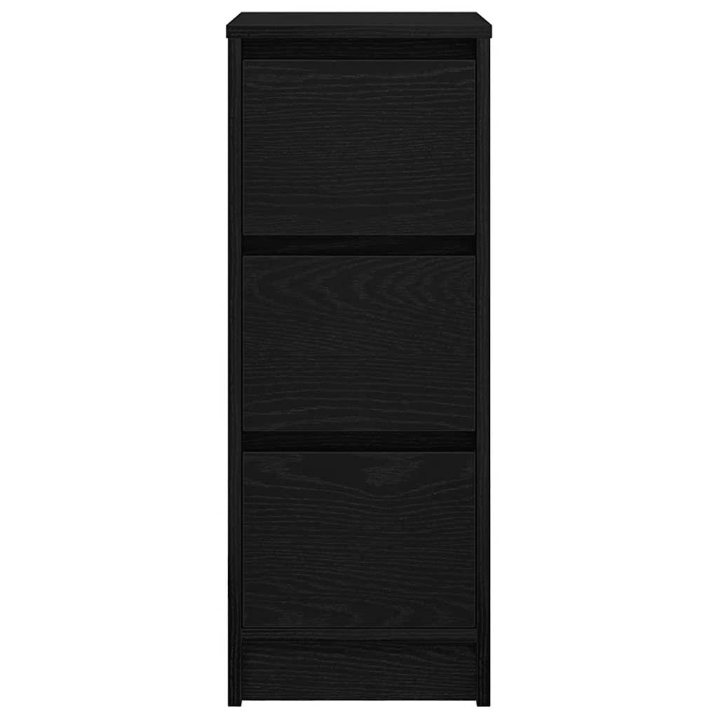 vidaXL Sideboard Black Oak 29.5x34x76 cm Engineered Wood