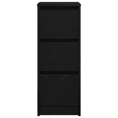 vidaXL Sideboard Black Oak 29.5x34x76 cm Engineered Wood