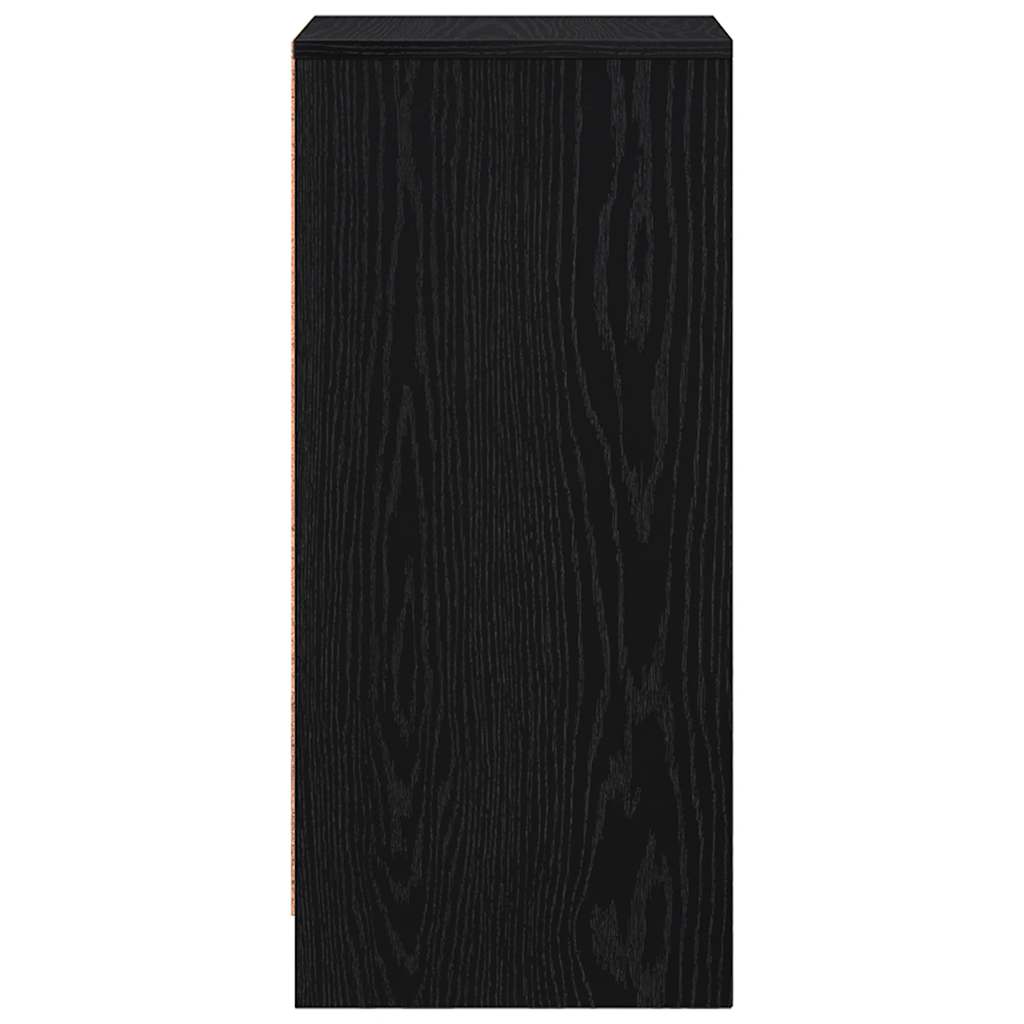 vidaXL Sideboard Black Oak 29.5x34x76 cm Engineered Wood