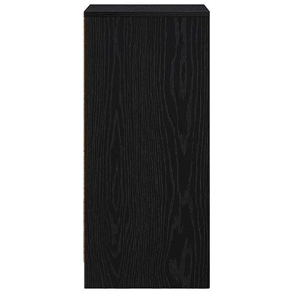 vidaXL Sideboard Black Oak 29.5x34x76 cm Engineered Wood