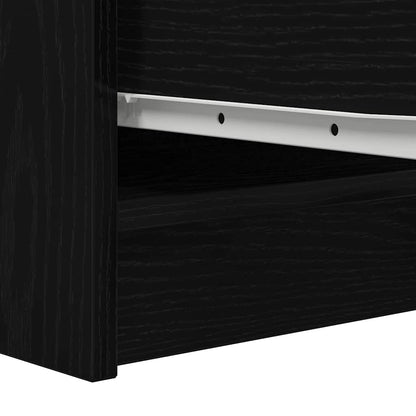 vidaXL Sideboard Black Oak 29.5x34x76 cm Engineered Wood