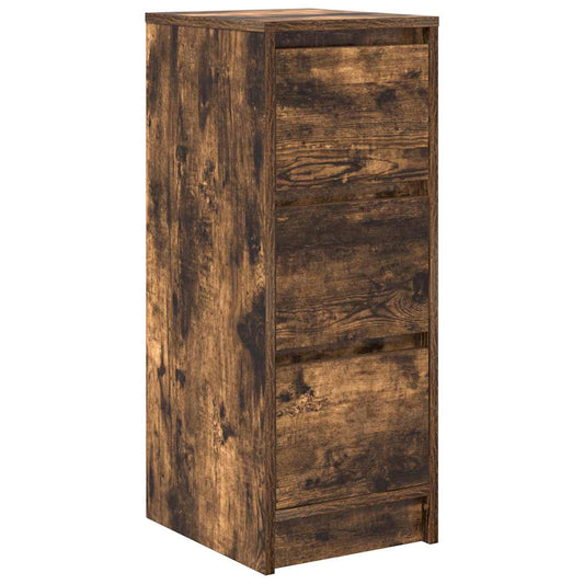 vidaXL Sideboard Smoked Oak 29.5x34x76 cm Engineered Wood