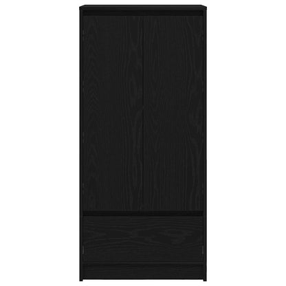 vidaXL Cabinet with Drawer Black Oak 55.5x34x119.5 cm Engineered Wood