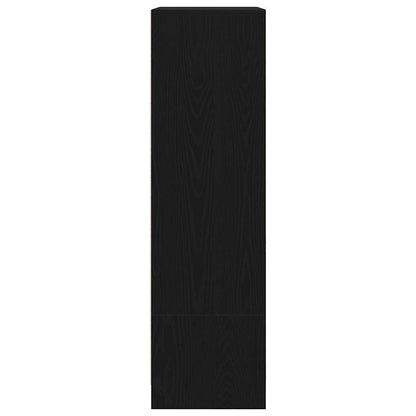 vidaXL Cabinet with Drawer Black Oak 55.5x34x119.5 cm Engineered Wood