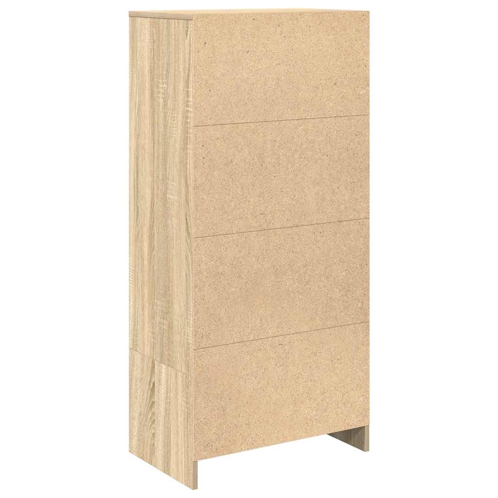 vidaXL Cabinet with Drawer Sonoma Oak 55.5x34x119.5 cm Engineered Wood