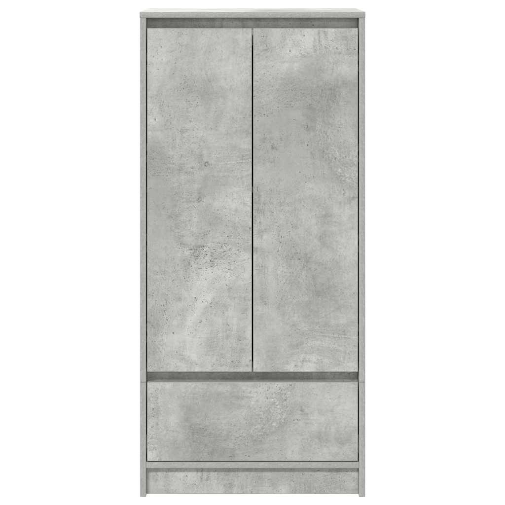 vidaXL Cabinet with Drawer Concrete Grey 55.5x34x119.5 cm Engineered Wood