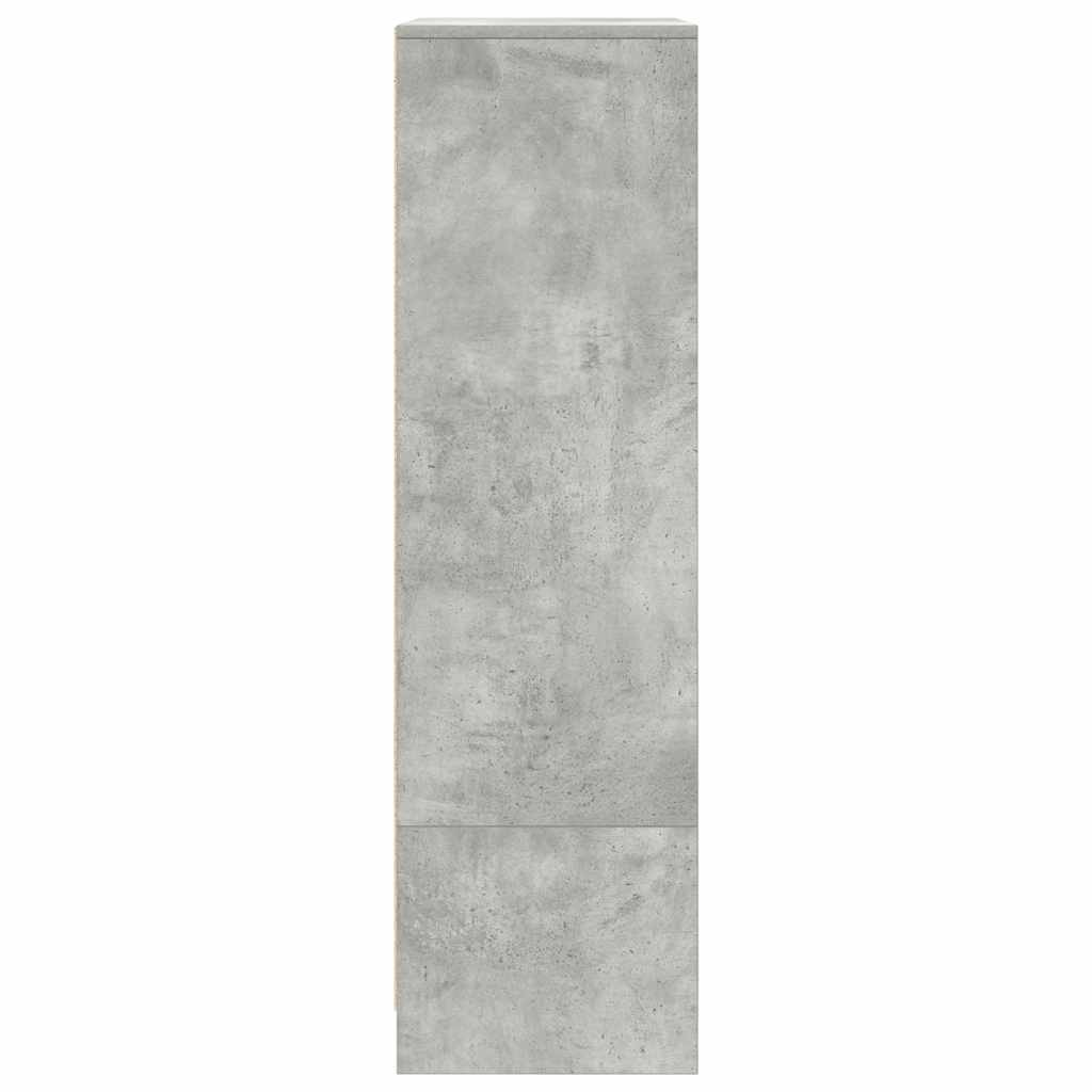 vidaXL Cabinet with Drawer Concrete Grey 55.5x34x119.5 cm Engineered Wood