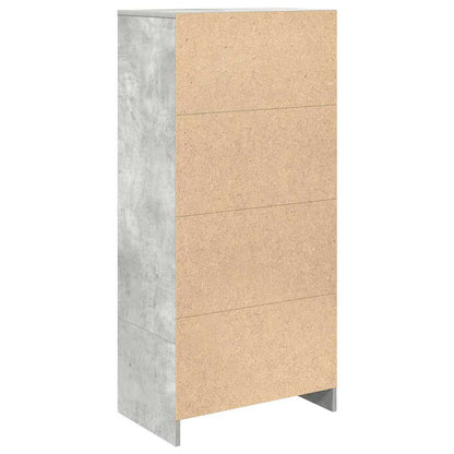 vidaXL Cabinet with Drawer Concrete Grey 55.5x34x119.5 cm Engineered Wood