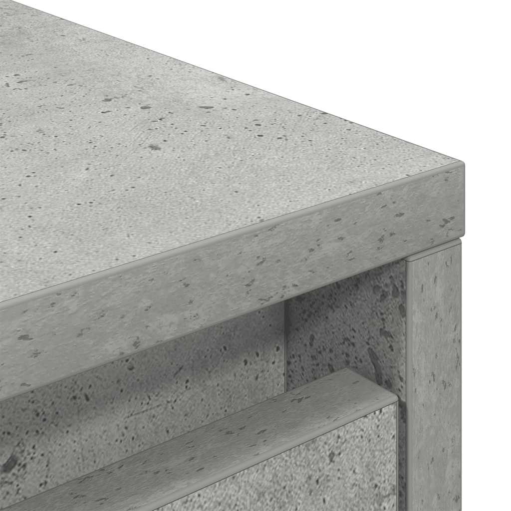 vidaXL Cabinet with Drawer Concrete Grey 55.5x34x119.5 cm Engineered Wood
