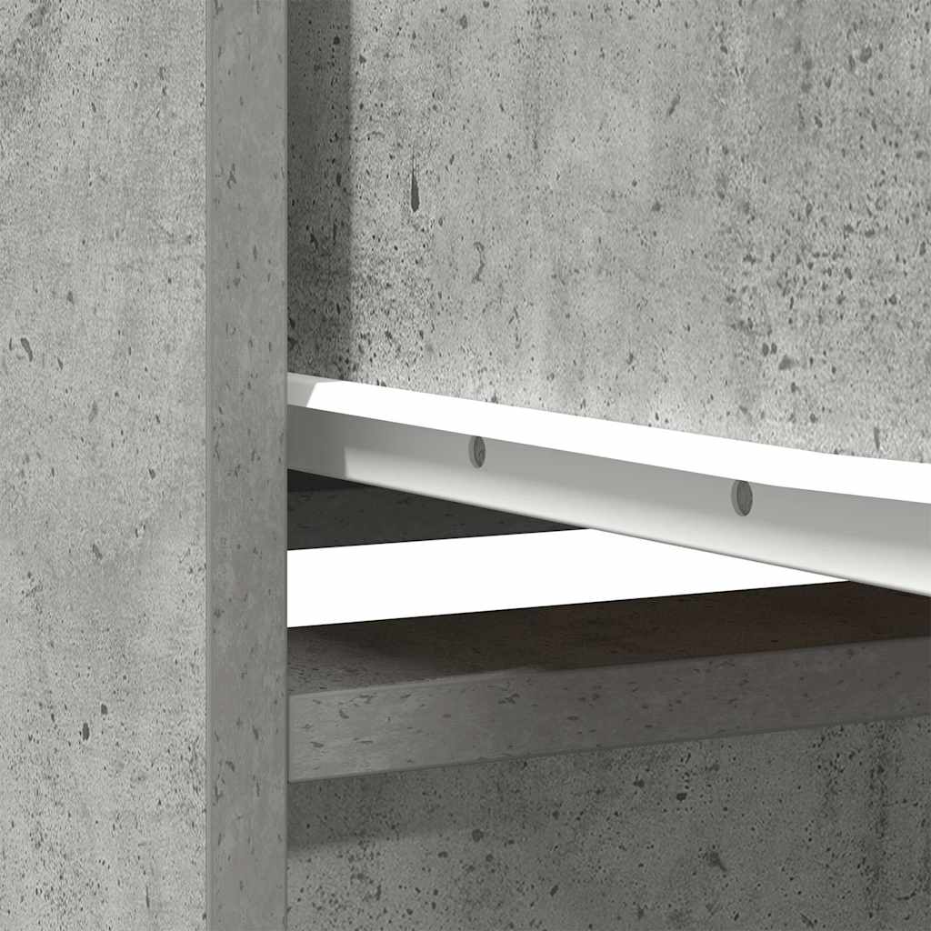 vidaXL Cabinet with Drawer Concrete Grey 55.5x34x119.5 cm Engineered Wood
