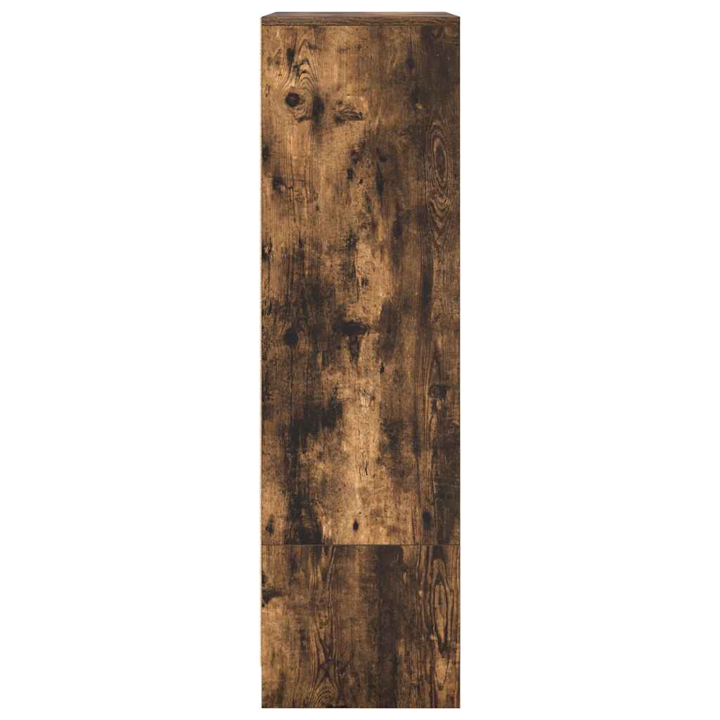 vidaXL Cabinet with Drawer Smoked Oak 55.5x34x119.5 cm Engineered Wood