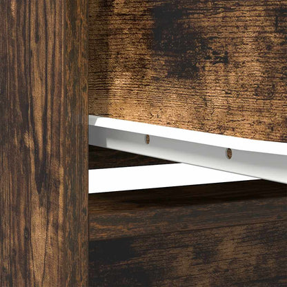 vidaXL Cabinet with Drawer Smoked Oak 55.5x34x119.5 cm Engineered Wood
