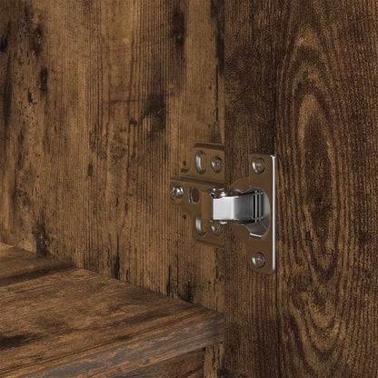 vidaXL Cabinet with Drawer Smoked Oak 55.5x34x119.5 cm Engineered Wood