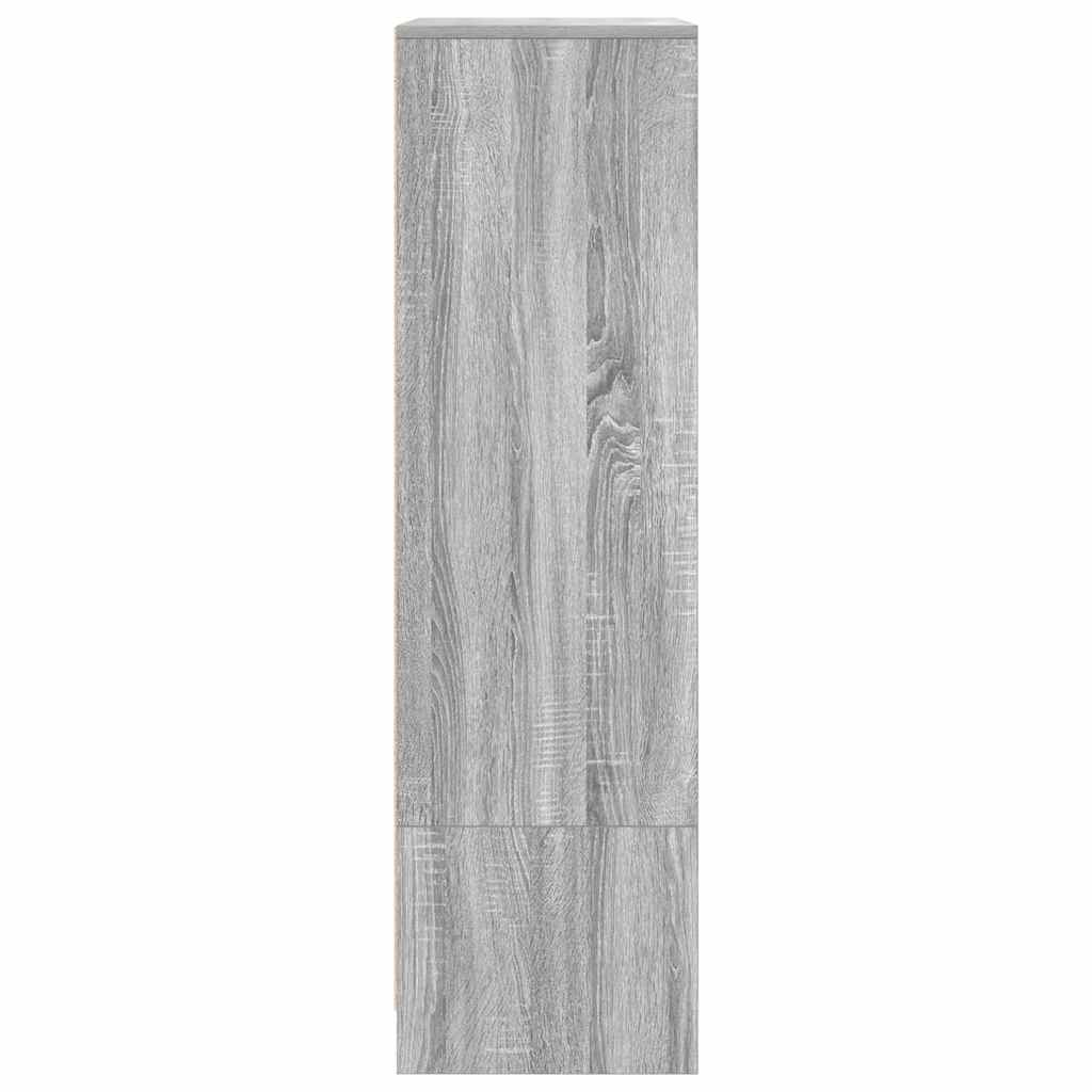 vidaXL Cabinet with Drawer Grey Sonoma 55.5x34x119.5 cm Engineered Wood