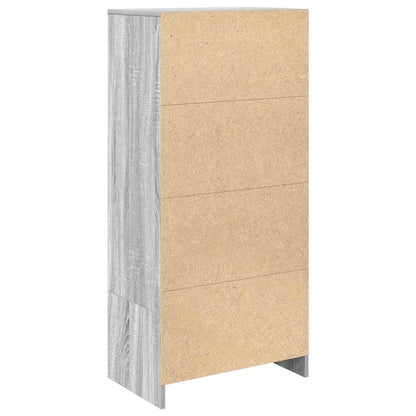 vidaXL Cabinet with Drawer Grey Sonoma 55.5x34x119.5 cm Engineered Wood