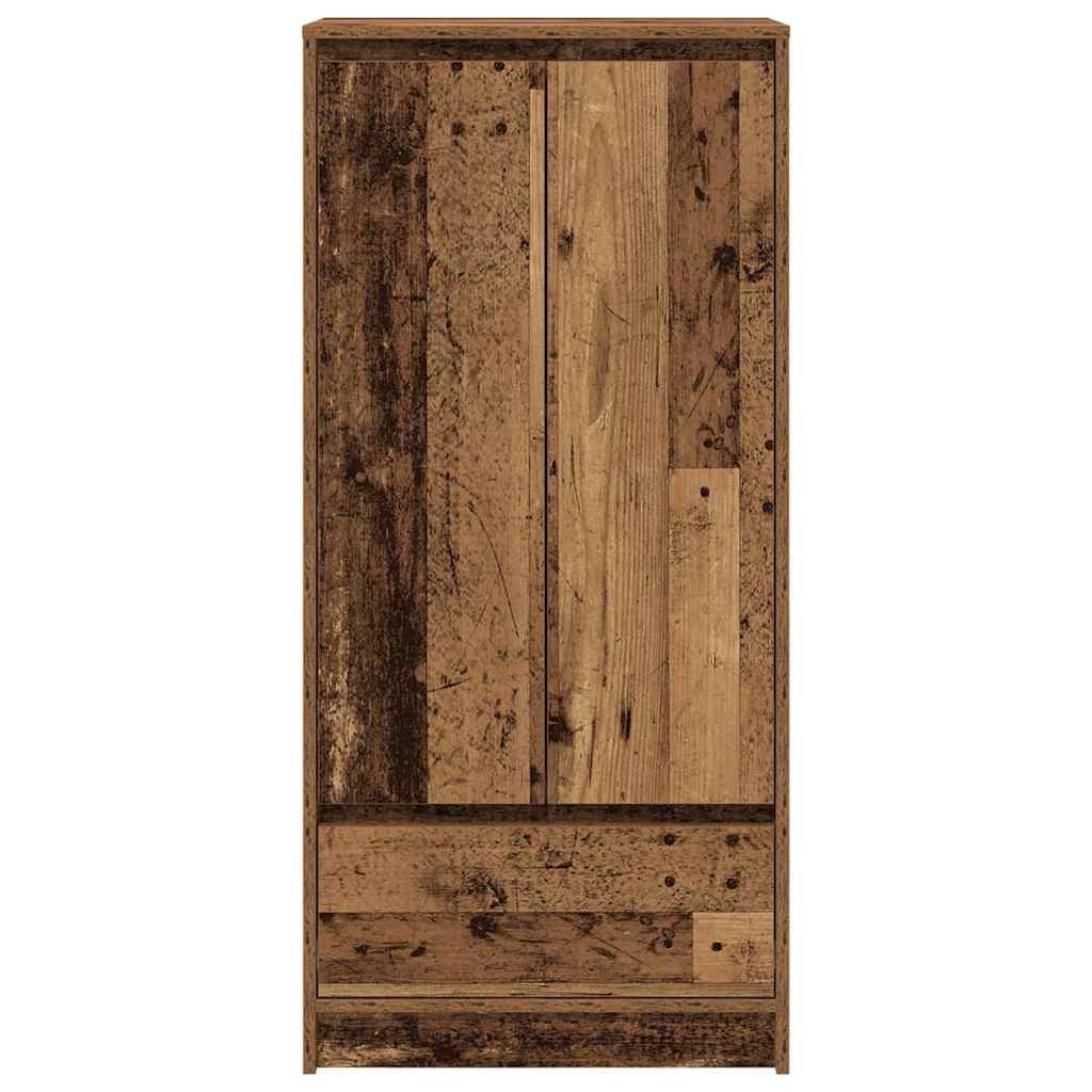 vidaXL Cabinet with Drawer Old Wood 55.5x34x119.5 cm Engineered Wood