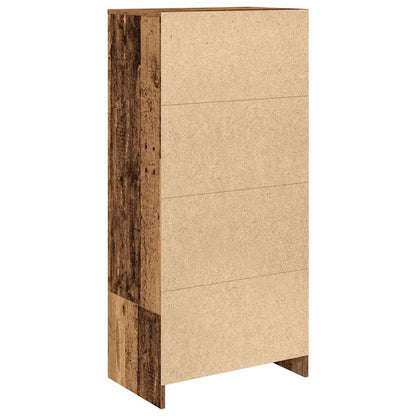 vidaXL Cabinet with Drawer Old Wood 55.5x34x119.5 cm Engineered Wood