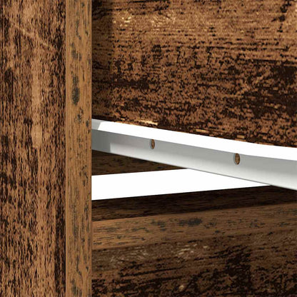 vidaXL Cabinet with Drawer Old Wood 55.5x34x119.5 cm Engineered Wood