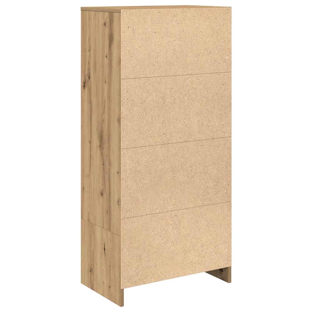 vidaXL Cabinet with Drawer Artisan Oak 55.5x34x119.5 cm Engineered Wood