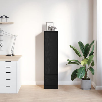 vidaXL Highboard Black Oak 29.5x34x119.5 cm Engineered Wood