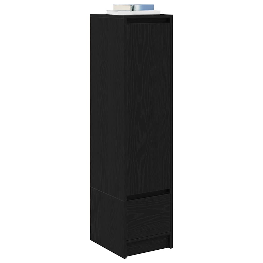 vidaXL Highboard Black Oak 29.5x34x119.5 cm Engineered Wood