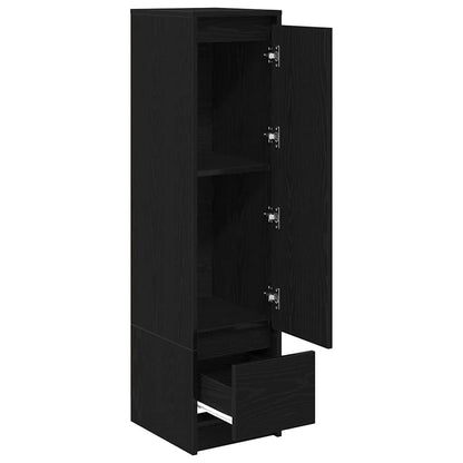 vidaXL Highboard Black Oak 29.5x34x119.5 cm Engineered Wood