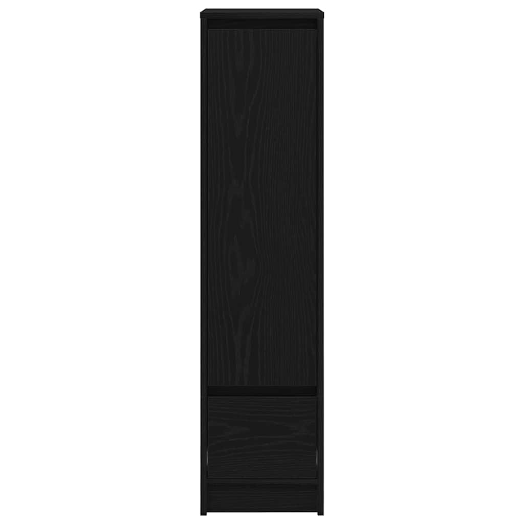 vidaXL Highboard Black Oak 29.5x34x119.5 cm Engineered Wood