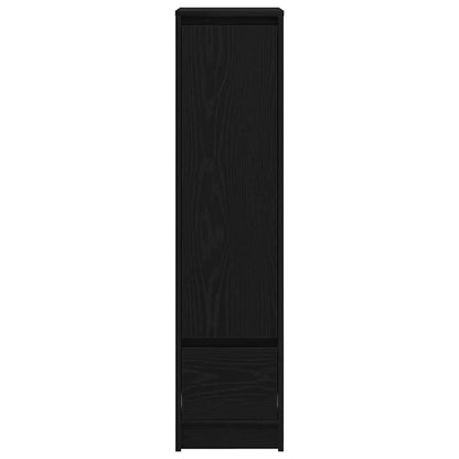 vidaXL Highboard Black Oak 29.5x34x119.5 cm Engineered Wood
