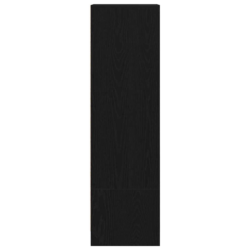 vidaXL Highboard Black Oak 29.5x34x119.5 cm Engineered Wood