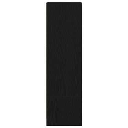 vidaXL Highboard Black Oak 29.5x34x119.5 cm Engineered Wood