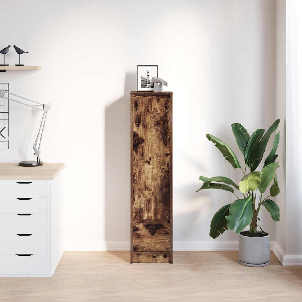 vidaXL Highboard Smoked Oak 29.5x34x119.5 cm Engineered Wood