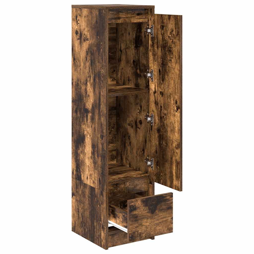 vidaXL Highboard Smoked Oak 29.5x34x119.5 cm Engineered Wood