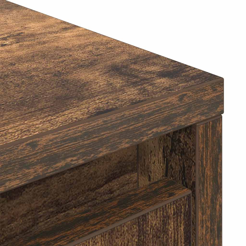 vidaXL Highboard Smoked Oak 29.5x34x119.5 cm Engineered Wood