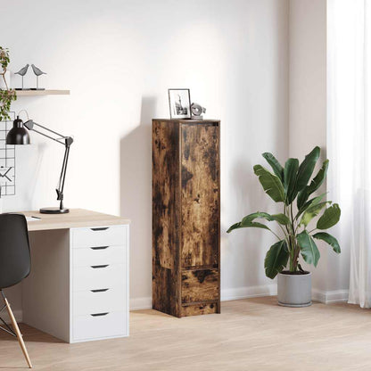 vidaXL Highboard Smoked Oak 29.5x34x119.5 cm Engineered Wood