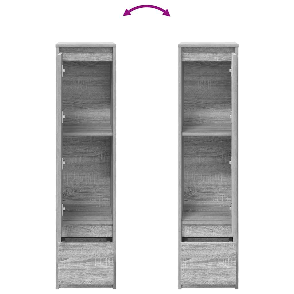 vidaXL Highboard Grey Sonoma 29.5x34x119.5 cm Engineered Wood