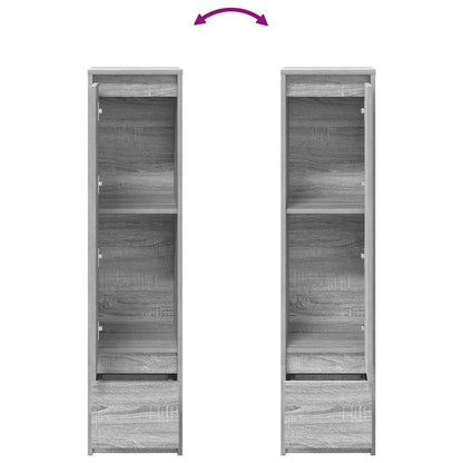 vidaXL Highboard Grey Sonoma 29.5x34x119.5 cm Engineered Wood