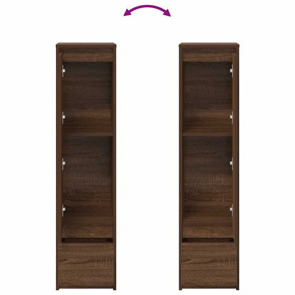 vidaXL Highboard Brown Oak 29.5x34x119.5 cm Engineered Wood