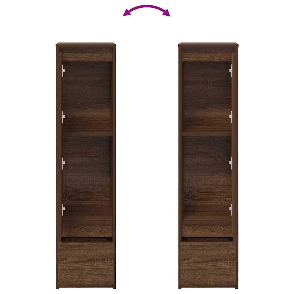 vidaXL Highboard Brown Oak 29.5x34x119.5 cm Engineered Wood