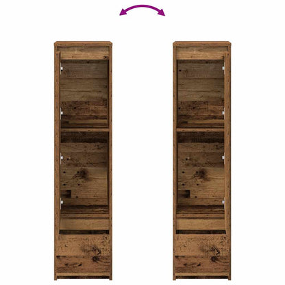 vidaXL Highboard Old Wood 29.5x34x119.5 cm Engineered Wood