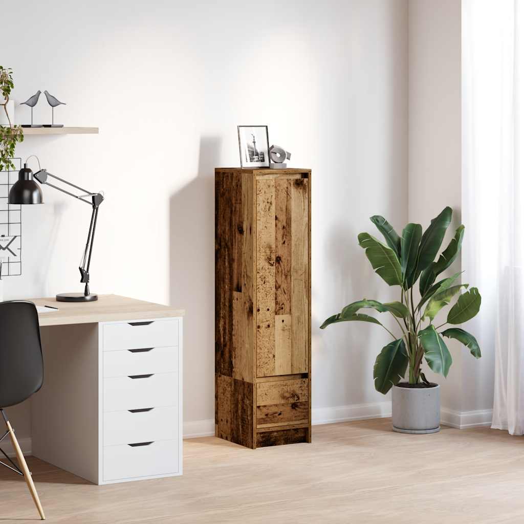 vidaXL Highboard Old Wood 29.5x34x119.5 cm Engineered Wood