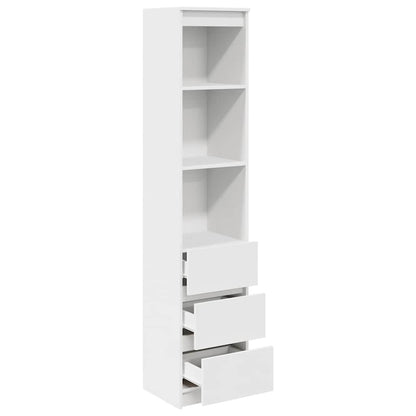 vidaXL Highboard White 37.5x35x180 cm Engineered Wood