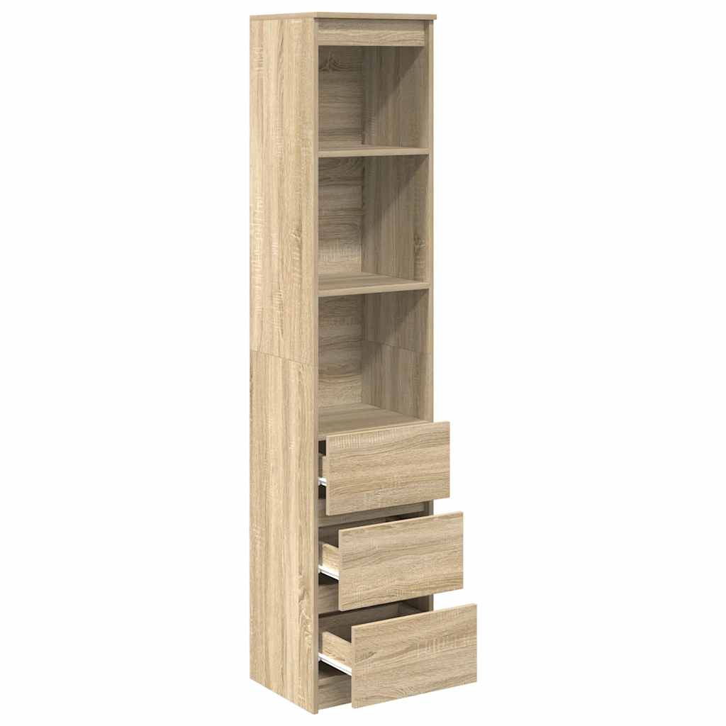 vidaXL Highboard Sonoma Oak 37.5x35x180 cm Engineered Wood