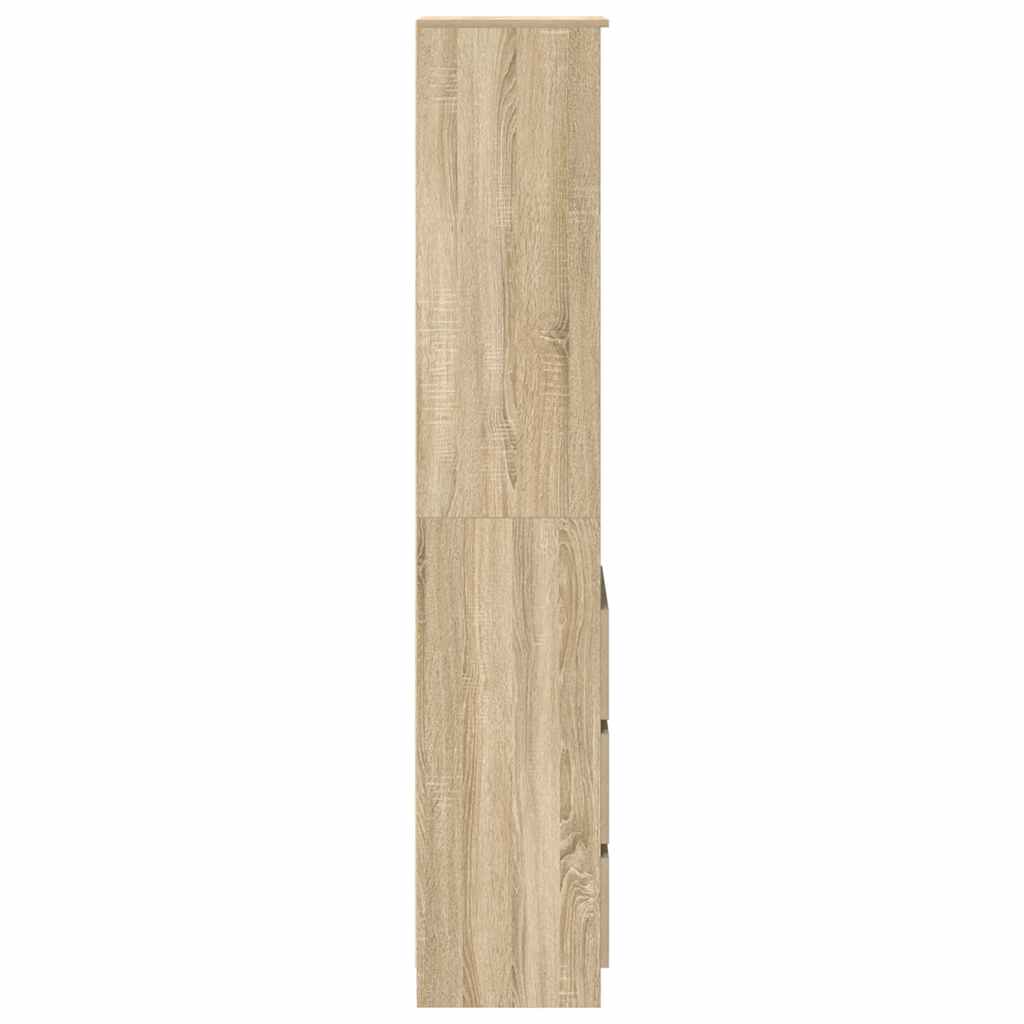 vidaXL Highboard Sonoma Oak 37.5x35x180 cm Engineered Wood