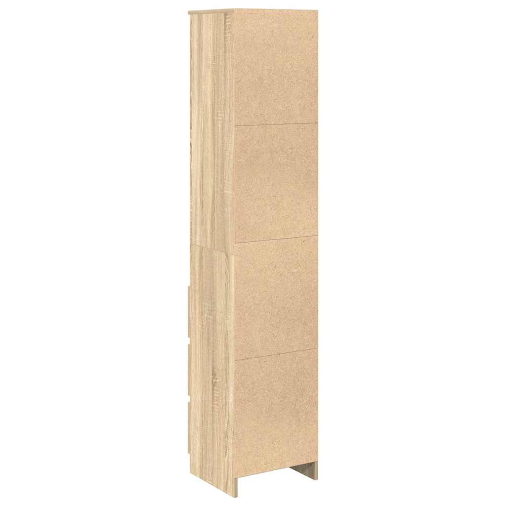 vidaXL Highboard Sonoma Oak 37.5x35x180 cm Engineered Wood