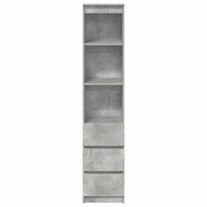 vidaXL Highboard Concrete Grey 37.5x35x180 cm Engineered Wood