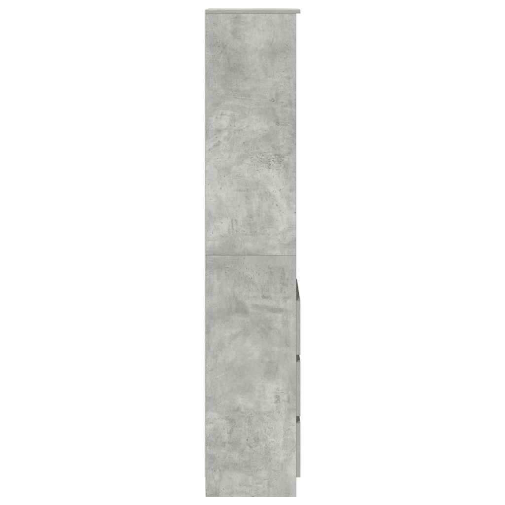 vidaXL Highboard Concrete Grey 37.5x35x180 cm Engineered Wood