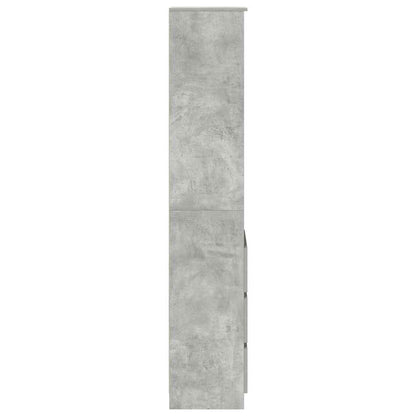 vidaXL Highboard Concrete Grey 37.5x35x180 cm Engineered Wood