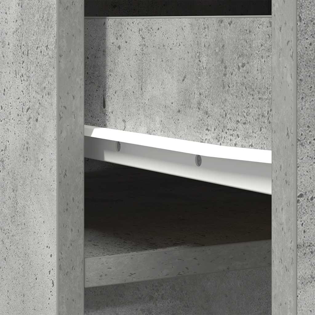 vidaXL Highboard Concrete Grey 37.5x35x180 cm Engineered Wood